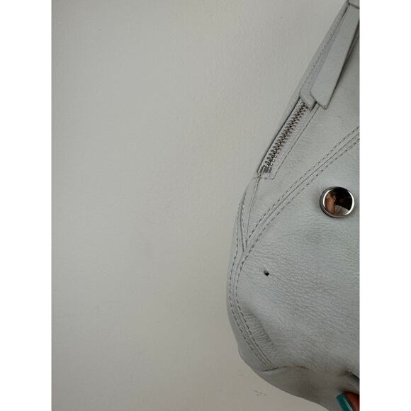 B. Makowsky Bone Handbag Leather Studded Pockets Handle Shoulder Hobo Bag USED - Picture 8 of 12